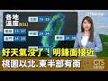 好天氣沒了！明鋒面接近　桃園以北.東半部有雨｜華視新聞 20260521 @CtsTw