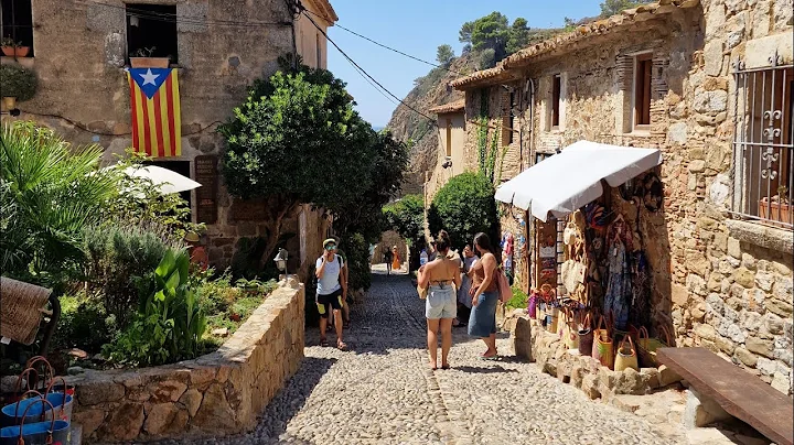 Walking in Tossa De Mar, Spain on a sunny day. 4K video