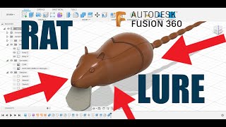Design a topwater rat fishing lure with Fusion360 screenshot 5