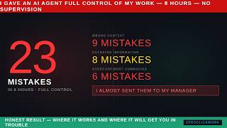 Celebrity I Gave an AI Agent Full Control for 8 Hours — 23 Mistakes I Almost Sent to My Manager. Net Worth