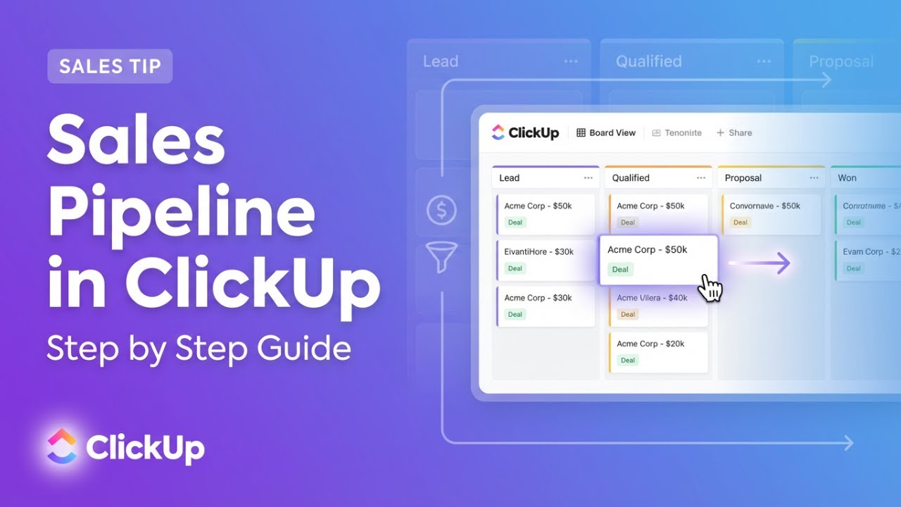 How to Create a Sales Pipeline in ClickUp | Step-by-Step Guide! - YouTube