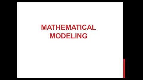 Mathematical modeling