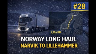 ETS2 EP28 | Narvik to Lillehammer – 1,226 km Long Haul