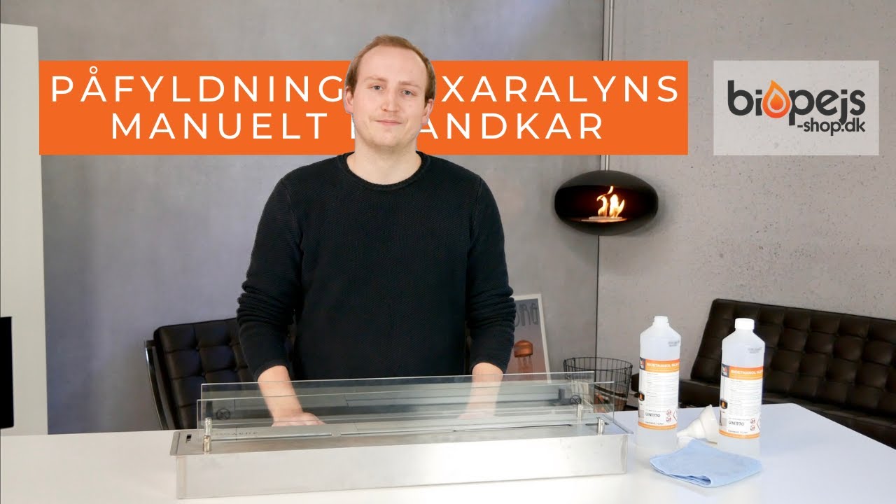 Hvordan man påfylder bioethanol på et Xaralyn manuelt brandkar - Biopejs-shop