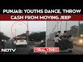 Youths Dance, Throw Cash From Moving Jeep Near Bride-Groom's Car