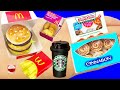 16 DIY MINIATURE FAST FOOD REALISTIC HACKS AND CRAFTS AND MORE DIY CRAFTS FOR BARBIE DOLLHOUSE !