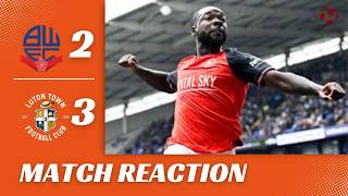 NO PLAYOFFS WE'RE STAYING IN LEAGUE ONE. MY MATCH RECTION ON BOLTON VS LUTON