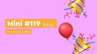 Processing Speed Activity - Mini Packet 119 - Easy