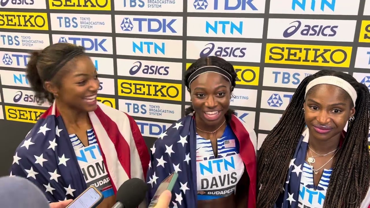 US Women get 4x100m gold at 2023 World Championships Gold 2 for Sha