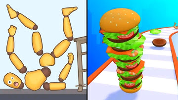 PANCAKE RUN(pancake rush) vs KICK & BREAK THE RAGDOLL,Walkthroug SpeedRun Gameplay,Epic4,Part#242.