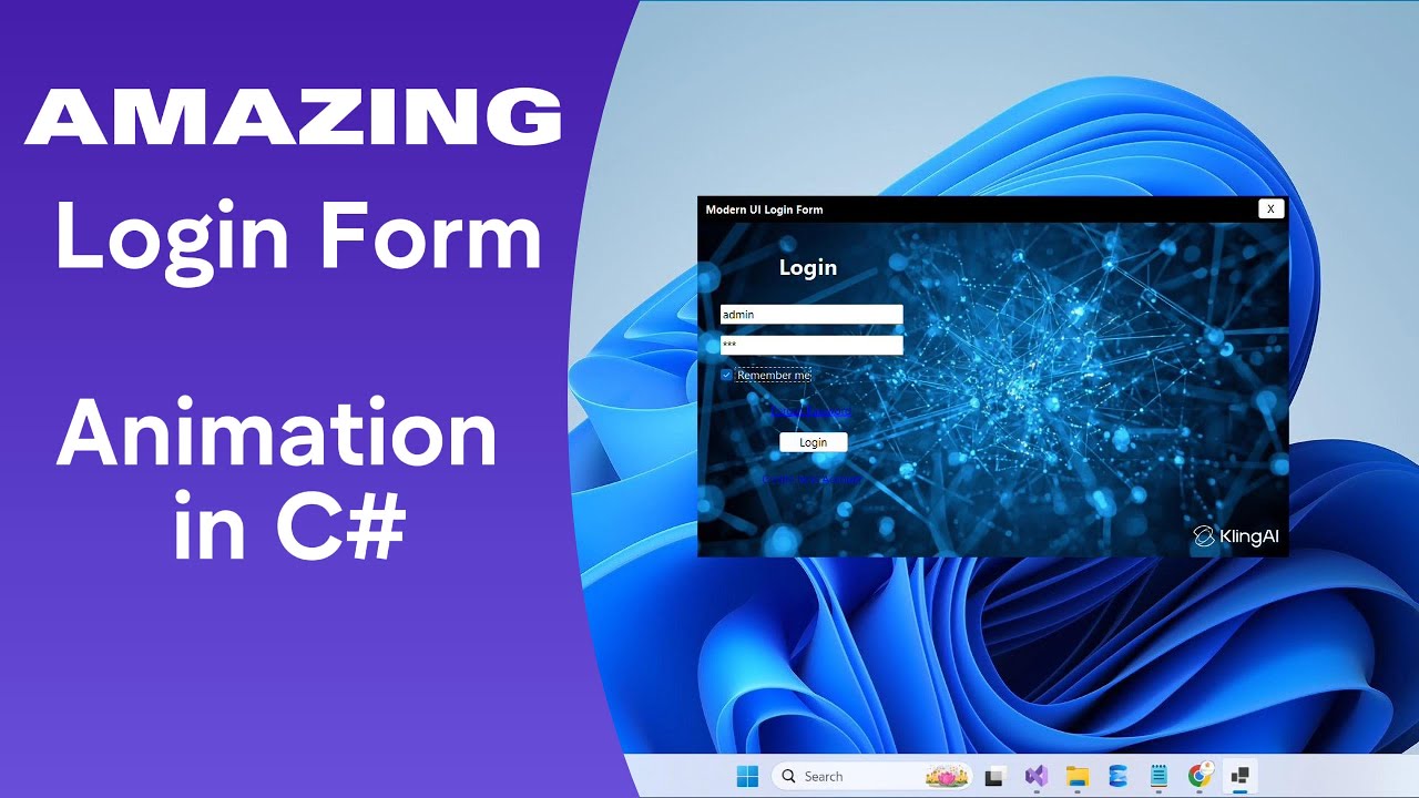 Create an Amazing Animated UI Modern Login Form in C# Visual Studio ...