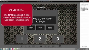 How To Modify Template colors in Darkroom Booth
