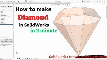 How to Sketch Diamond in SolidWorks in 2 minutes | How to make diamond in SolidWorks