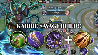 KARRIE SAVAGE BUILD! insane speed | TUNAW AGAD ANG KALABAN ( BMM GAMEPLAY ) MLBB