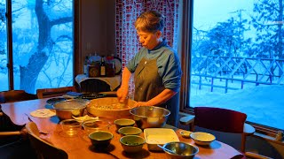 ３月の大雪と母の保存食づくりちらし寿司とお好み焼き糀の甘酒 ゆず醤油麹 ゆずポン酢 オレンジペースト