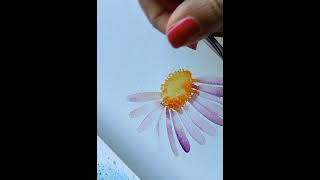 Watercolour Asters Tutorial Youtube Video