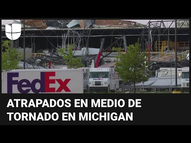 Paso de un tornado deja al menos 50 personas atrapadas en un centro de FedEx: la sede quedó destruid