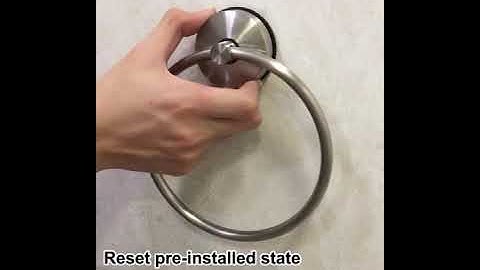 Suction cup towel ring installation step