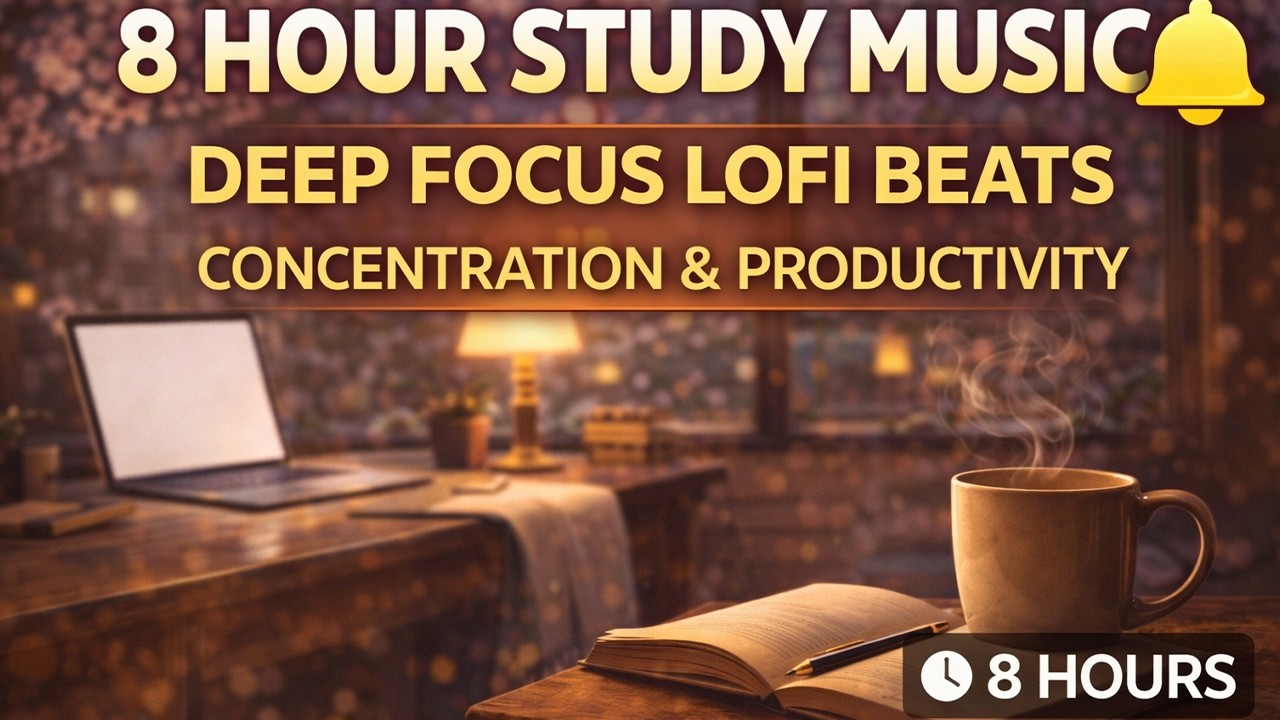 8 Hour Study Music | Deep Focus LoFi Beats for Concentration ...