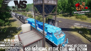 651 1 Loading At the Coal Mine 11:21am Horseshoe Curve : Train Sim World 2 IN 4K 60FPS