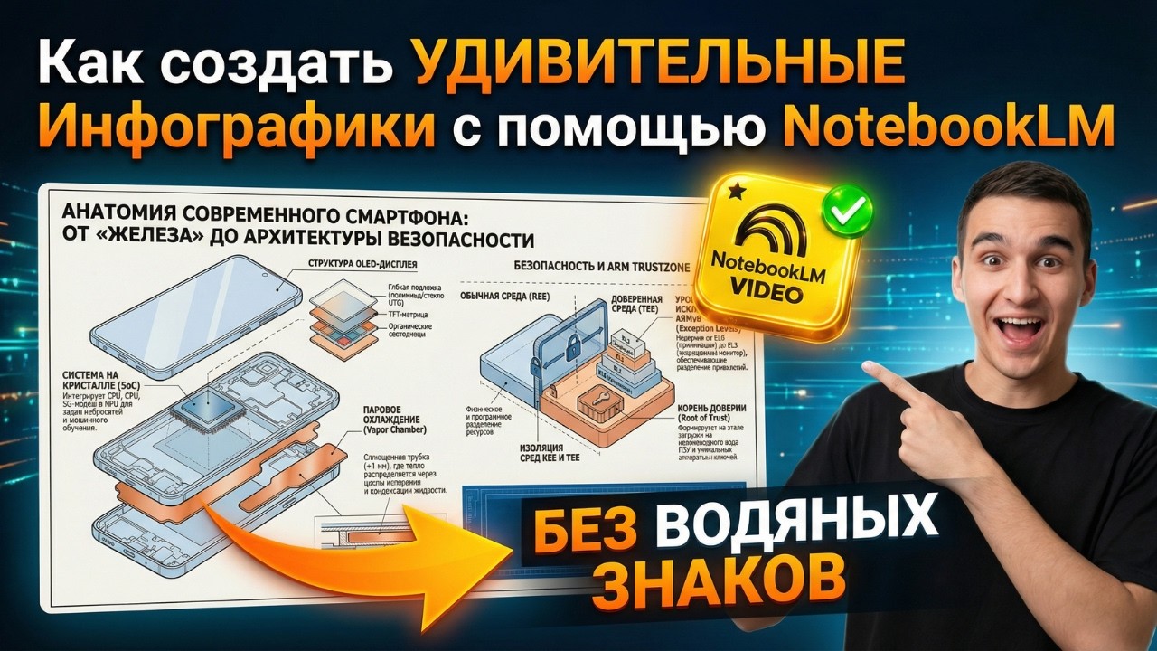 Как создавать ПОТРЯСАЮЩУЮ инфографику с помощью NotebookLM! БЕЗ РАЗДРАЖАЮЩЕГО водяного знака