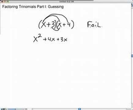 Factoring Trinomials - FOIL and Grouping (part 1)