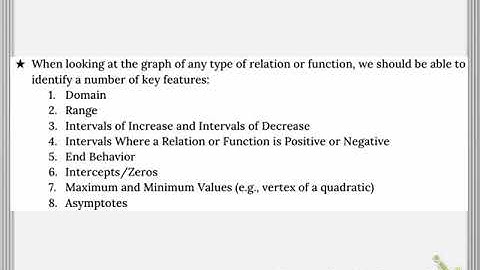 Properties of the Linear Function Video