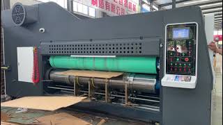 Full automatic 3-color printing, slotting, die-cutting machine