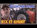 HOW TO FIX A TIRE SLOW AIR LEAK  - QUICK FIX -  MTD SNOWBLOWER TIRE