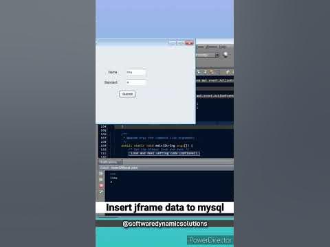 Insert Jframe Data To Mysql - YouTube