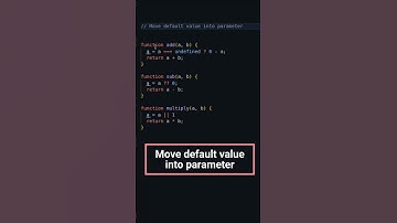 Move default value into parameter #shorts