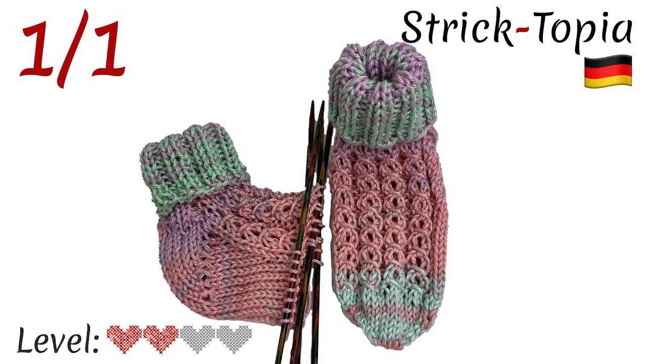 Tutorial Kaffeebohnenmuster / Falsche Zöpfe in Runden stricken leicht gemacht - Video 1/1