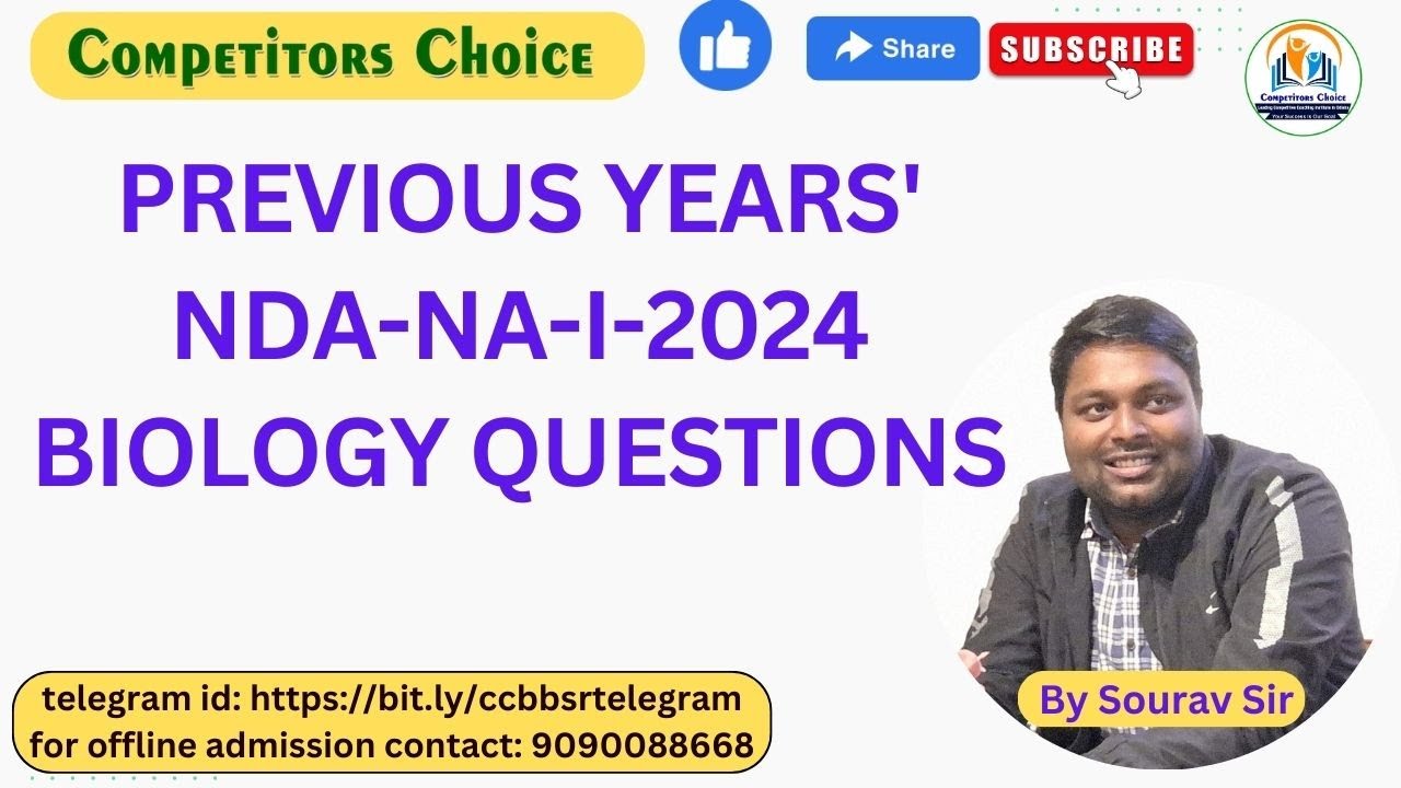 Important Biology Questions for NDA-NA-I 2024 | Cell Biology, Human Anatomy, Ecology