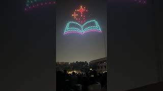 Drones Light Up IIIT Hyderabad | INFINIUM ’26 🚀✨ #IIITH #INFINIUM26 #DroneShow #Airoveda  #shorts