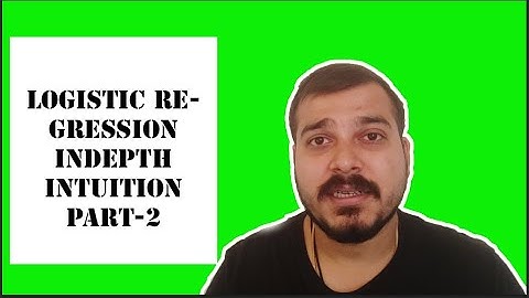 Tutorial 36- Logistic Regression Indepth Intuition- Part 2| Data Science
