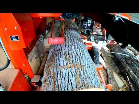 Real Time Sawing: Ash Log On A Wood-Mizer LT40 Wide