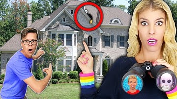 Spying on GAME MASTER STEPHEN SHARER FAM House (Backyard pond reveals new hidden clues & riddles)