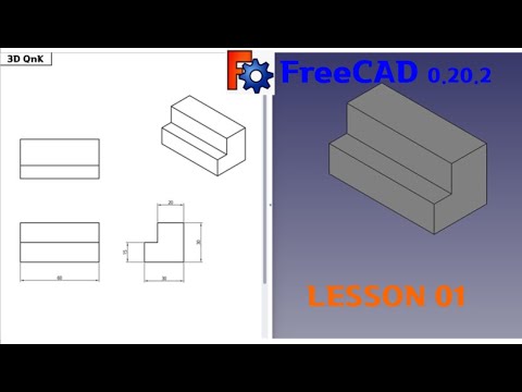 01 FreeCAD PAD 1(돌출 1) - YouTube