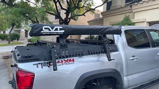 CVT awning and ARB brackets on the Billie Bars rack system