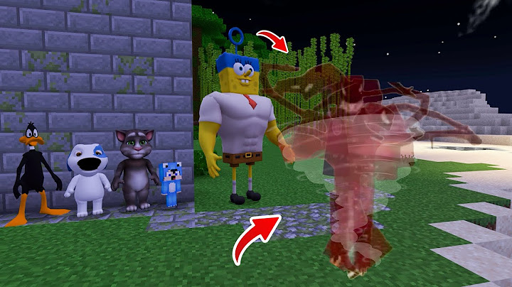 Minecraft, but me, Tom, and SpongeBob, the hero, were attacked by the sorceress's monster 😨!