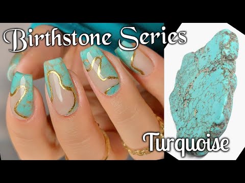 Birthstone Series: December ~ Raw Turquoise || Color Block and Water Marble Madness