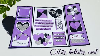 Beautiful handmade birthday greeting card || handmade birthday card | DIY Birthday card || tutorial