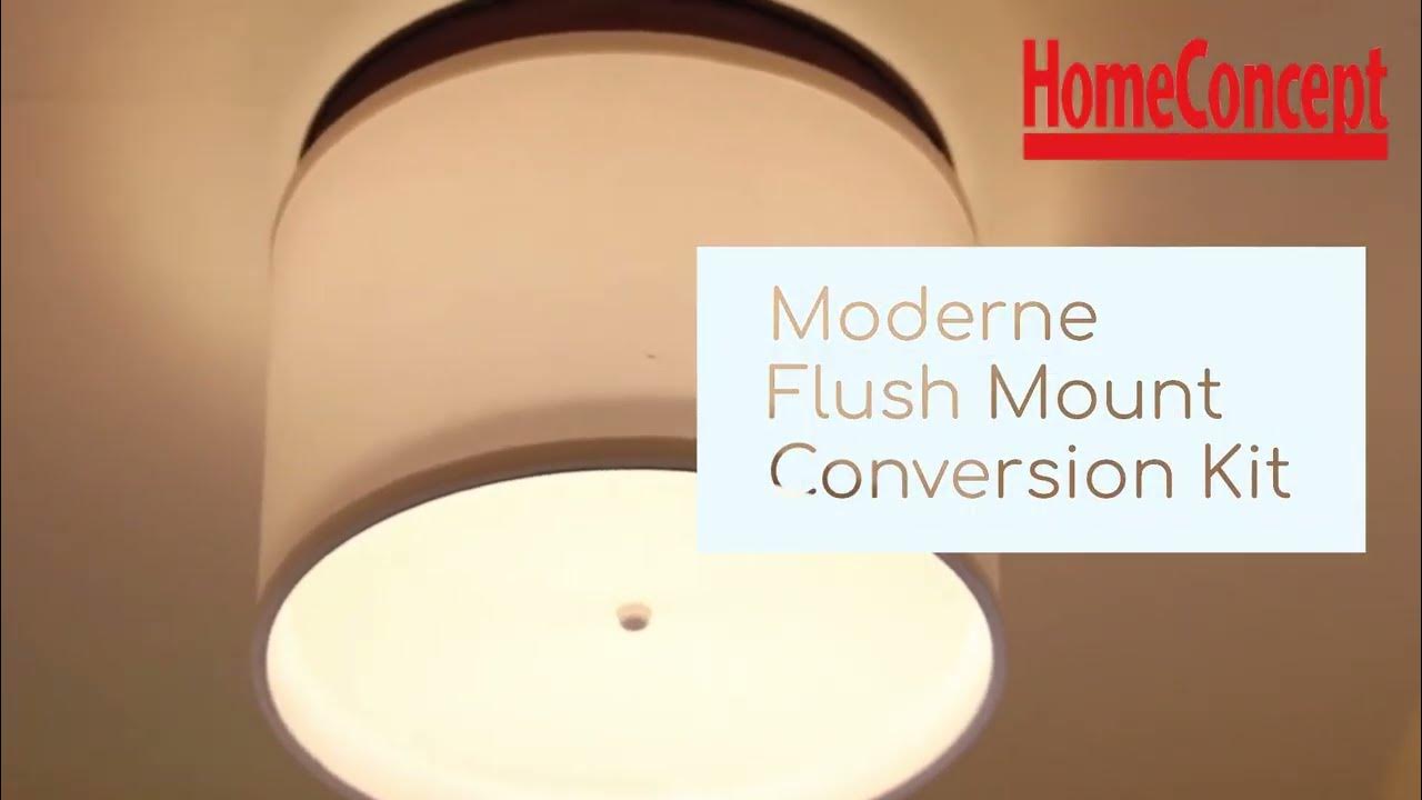 Homeconcept 14"W Moderne Flush Mount Conversion Kit YouTube