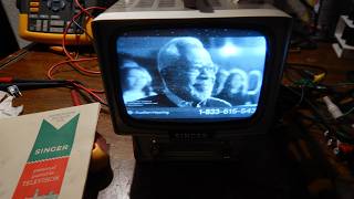 Singer Model TV 6U Micro TV Repair Lots of Caps! Pt.3 Final