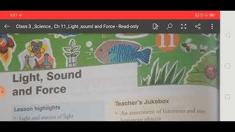 24.8.20 Class 3 Science Ch.11 Light Sound and force part 1