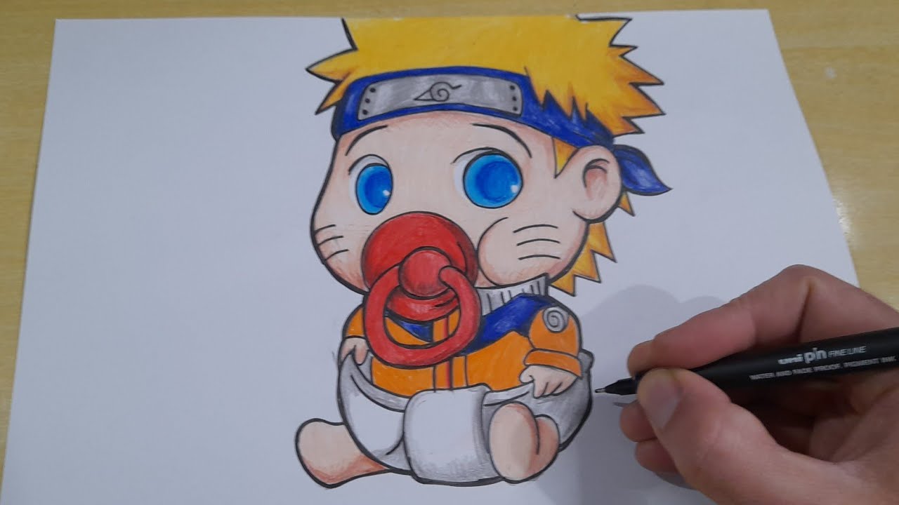 Como desenhar o NARUTO criança (Clássico) passo a passo, fácil e rápido 