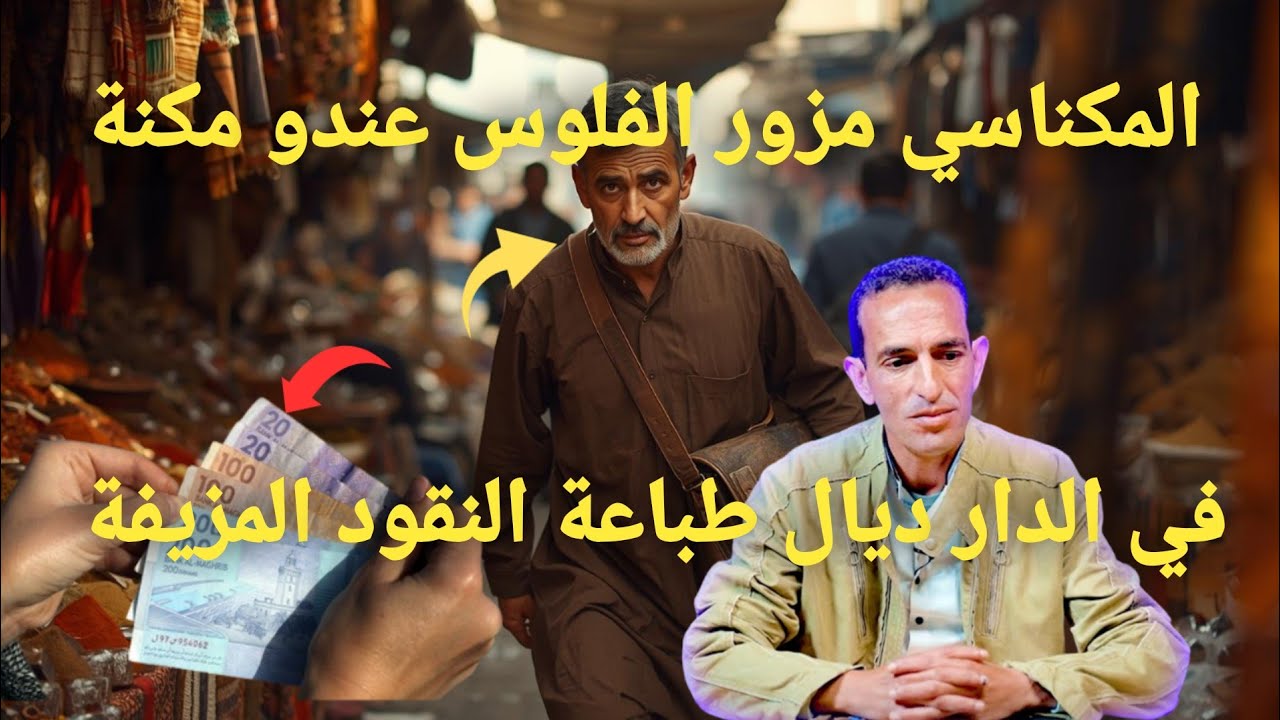 كيفاش تا طاح رجل جا من مدينة مكناس عندو مكنة تزوير النقود رون سوق الاسبوعي بي العملة المزورة