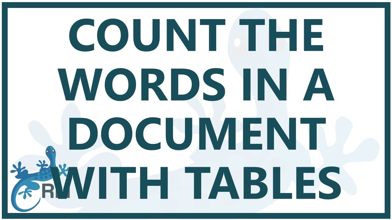 Do Tables Count In Word Count?