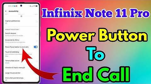 Power Button To End Call in Infinix Note 11 Pro | Infinix Note 11 Pro Power Button To End Call