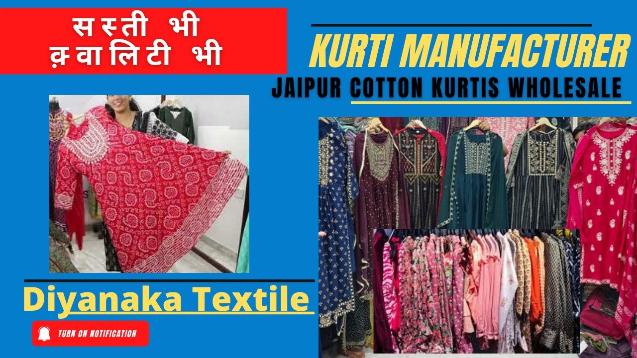 cotton kurti manufacturers in Jaipur branded premium kurti collection in  Jaipur - YouTube